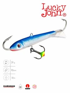 Балансир Lucky John CLASSIC 9 + тр. 90мм/15H блистер, фото 2
