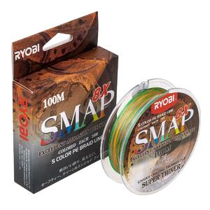 Шнур SMAP PE8X-100M 1.0# Multi Colour 0,165мм Ryobi, фото 2