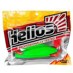Виброхвост Zander 4"/10,2см Lime & Red 5шт. (HS-36-021) Helios, фото 2
