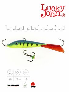Балансир Lucky John FIN 5 + тр. 70мм/36RT блистер, фото 3
