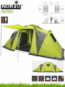 Палатка автомат. 4-х мест. Norfin SALMON 4 NF, фото 2
