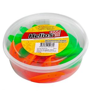Твистер несъедоб. Kasandra 4"29/10,9см Lime & Orange 20шт. (HS-34-020-N-20) Helios, фото 2