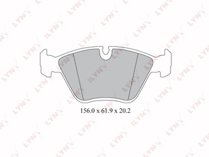 Колодки тормозные передние LYNXauto BD-1411. Для BMW БМВ 3(E36) 3.0-3.3 94-06/5(E34) 1.8-4.0 88-96/7(E32) 3.0-5.0 85-94/Z3(E36) 3.2 97-03, фото 1