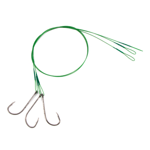 Поводок стальной NAMAZU Leader 1х7 Nylon Coated Green, d-0,48 мм, L-40 см, с одинарным крючком 92247, фото 2