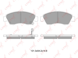 Колодки тормозные передние LYNXauto BD-3407. Для: HONDA Civic >01/Jazz 02> / Logo 98-01, фото 1