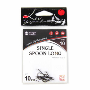 Крючок KOI "SINGLE SPOON LONG", размер 10 (INT), цвет BN (10 шт.), фото 5