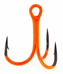 Крючки-тройники Lucky John  Orange UV LJH201 разм.001 6 шт., фото 3