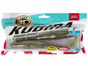 Виброхвосты LJ 3D Series KUBIRA SWIM SHAD 7,0in (17,50)/PG20 2шт., фото 4