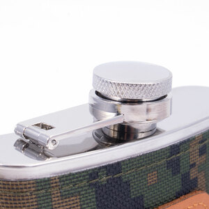 Фляжка "СЛЕДОПЫТ", в оплетке из oxford camo pixel, 240 мл, фото 4