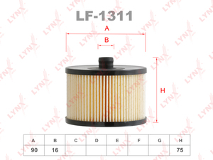 Фильтр топливный LYNXauto LF-1311. Для: FORD Focus II 2.0D 04> / C-Max 2.0D 07> / Kuga 2.0D 08> / S-Max 2.0D 06> / Galaxy 2.0D 06>, CITROEN C4 2.0D 04> / C5 II-III 2.0D 04> / C8 2.0D 06> / Jumpy 2.0D 07>, FIAT Scudo 2.0D 07> / Ulysse 2.0D 06-11, PEUGEOT 3, фото 1