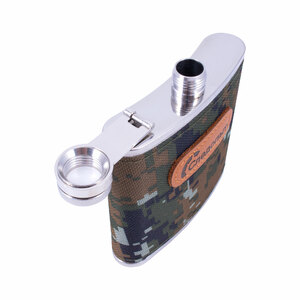 Фляжка "СЛЕДОПЫТ", в оплетке из oxford camo pixel, 180 мл, фото 5
