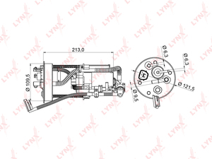 Фильтр топливный погружной LYNXauto LF-986M. Для: HONDA Хонда Jazz(Джаз) II 1.2-1.5 02-08 / Fit / Fit Aria 1.2-1.5 01-07 / Airwave(GJ) 1.5 03> / Mobilio(GB / GK) 1.5 01-03, фото 1