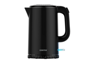 Чайник электрический Centek CT-0020 (Black) металл 1.7л, 2200W, бесшовная колба, двойные стенки, фото 1