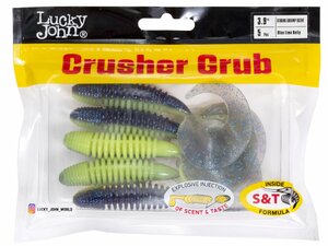 Твистеры съедоб. искусст. LJ Pro Series CRUSHER GRUB 3,9in (09.90)/T53 5шт., фото 4