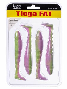 Виброхвосты съедоб. искусст. LJ Pro Series TIOGA FAT 4.5in (11.43)/T92 4шт., фото 4