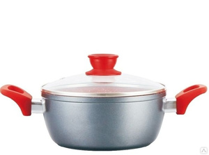 Кастрюля Mercury MC-6230 (6) с антипригарным покрытием non-stick под мрамор 2,8 л, фото 1