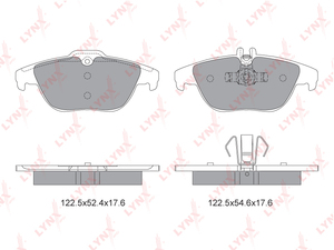 Колодки тормозные задние LYNXauto BD-5319. Для: Mercedes-Benz, Мерседес, C180-350(W204) 07> / E200K-500(C207) 09> / GLK200D-350(X204) 09>., фото 2