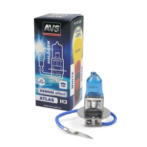 Галогенная автомобильная лампа AVS ATLAS, H3, 12 В, 55 Вт, 5000 К, цоколь PK22s, фото 2