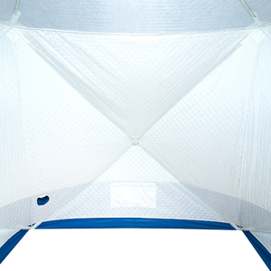 Палатка зимняя куб СЛЕДОПЫТ, 2,15х2,15 м, S по полу 4,6 кв.м, 3 слоя, цвет синий/белый, фото 9