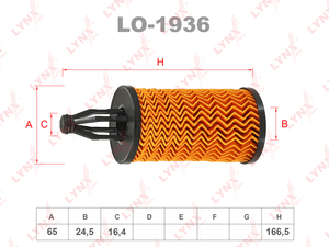 Фильтр масляный LYNXauto LO-1936. Для: MERCEDES Мерседес-BENZ C300-350(W204/W205) 11> / E300-400(W212) 11> / GLE400-500(W166) 15> / GLK350(X204) 08> / ML350-400(W166) 11> / R350(W251) 06> / S350-500(W221/W222) 11> / CLS350-500(C218) 11>, фото 1