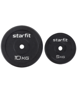 Диск чугунный Starfit BB-204 d=26 мм, черный, 5 кг, фото 5