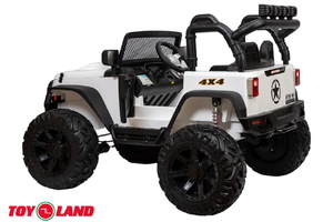 Детский электромобиль Джип ToyLand Jeep 12V 4х4 JC666 Белый, фото 6