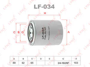 Фильтр топливный LYNXauto LF-034. Для: ISUZU Trooper 00>, фото 1