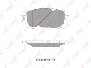 Колодки тормозные передние LYNXauto BD-7522. Для: Toyota, Тойота, Camry(Камри)(V30) 2.4-3.0 01>., фото 2