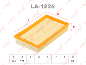 Фильтр воздушный LYNXauto LA-1225. Для: JAGUAR S-Type 2.5-4.2 99-07 / XF 2.0-5.0 08-15 / XJ 3.0-5.0 03>, фото 1