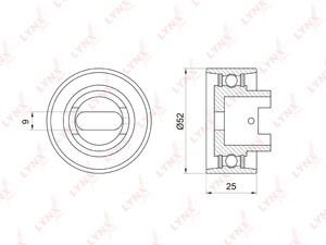 Ролик натяжной / ГРМ LYNXauto PB-1042. Для: KIA Rio 1.3 00-05 / Sephia 1.5-1.6 93-97, MAZDA 121 I-II 1.1-1.3 >96 / 323 1.3-1.8 89-04 / Demio 1.3-1.5 98>, фото 1
