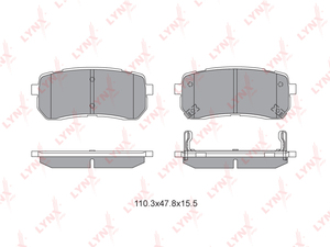 Колодки тормозные задние LYNXauto BD-3626. Для: Hyundai, Хендай H-1 2.5D 97> / Starex 2.5D 97-04 / ix35 3.0D-3.8 08>, Kia, Киа, CarNival(Карнивал) / Grand CarNival(Карнивал) 2.2D-2.9D 06>., фото 2