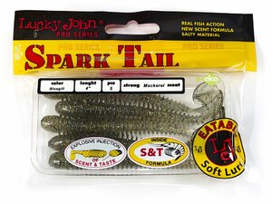 Виброхвосты съедоб. искусст. LJ Pro Series Spark Tail 4,0in (10,10)/S08 5шт., фото 4