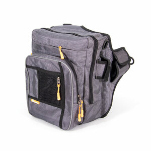 Сумка рыболовная СЛЕДОПЫТ Fishing Shoulder Bag, 40х43х10 см, цв. серый, фото 2