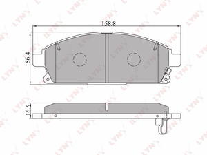 Колодки тормозные передние LYNXauto BD-5704. Для: Nissan, Ниссан, X-Trail(Икс-Траил)(T30) 2.0-2.5 >07/Pathfinder(R50) 2.7TD-3.5 97-04, Infiniti, Инфинити, Q45 93> / QX4 97>., фото 2