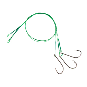 Поводок стальной NAMAZU Leader 1х7 Nylon Coated Green, d-0,33 мм, L-30 см, с одинарным крючком 92247, фото 2