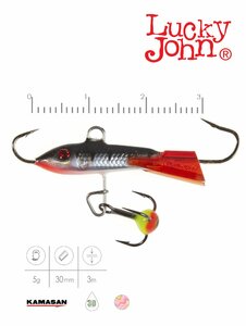 Балансир Lucky John CLASSIC 3 с тр. 30мм/12HRT блистер, фото 3