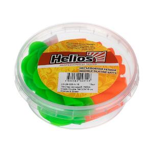 Твистер несъедоб. Credo Double Tail 3,54"/9 см Orange & Green 15шт. (HS-28-025-N-15) Helios, фото 3