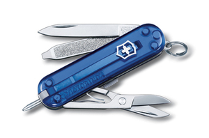 Нож-брелок Victorinox Classic Signature, 58 мм, 7 функций, полупрозрачный синий, фото 2