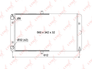 Радиатор охлаждения (технология механической сборки) LYNXauto RM-1138. Для: Lada, Лада, 2110-12 1.6 95>., фото 3