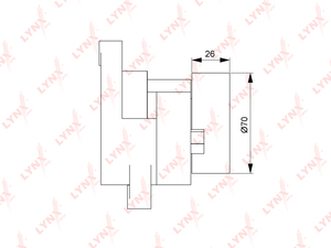 Натяжитель/приводной LYNXauto PT-3285. Для BMW БМВ 3(E46) 1.6-3.0 98-05/5(E39) 2.0-3.0 96-03/7(E38) 2.8 95-01/X5(E53) 3.0 00-06, фото 1